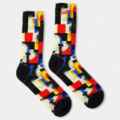 Dynamische geometrische Socken mit fettfarbigen Ak (Rechts)