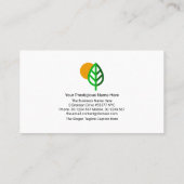 Dynamische Gold-Leaf-Landschaft Grenzflächenversor Visitenkarte (Rückseite)