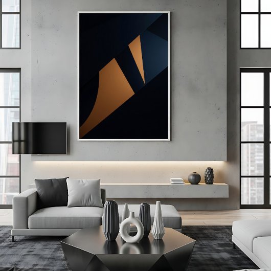 Dynamische goldene Fragmente Poster