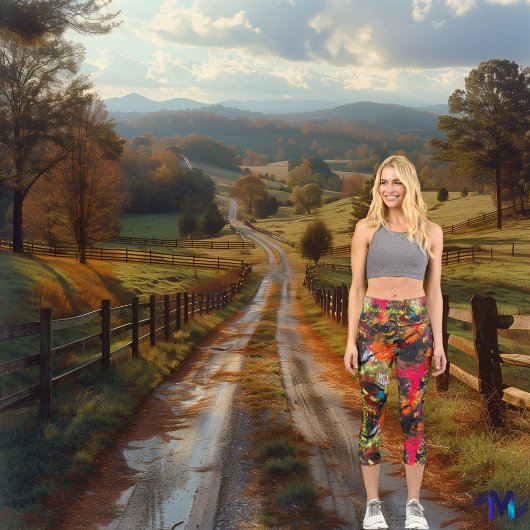 Dynamische Graffiti-Explosion - pulsierende künstl Capri Leggings