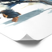 Dynamische Judo-Kämpfer - Niedliche Wasserfarbe We Poster (Ecke)