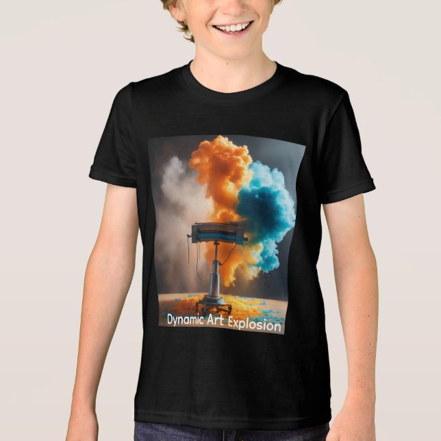 Dynamische Kunst-Explosion, Hochgeschwindigkeits-S Tri-Blend Shirt (Vorderseite)