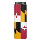 Dynamische Maryland-Staats-Flaggen-Grafik auf a Thermosbecher (Rückseite)