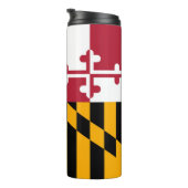 Dynamische Maryland-Staats-Flaggen-Grafik auf a Thermosbecher (Nach rechts gedreht)