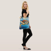 Dynamische Meeresschildkröte Wasserfarbe Tasche (Am Model)