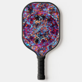 Dynamische mehrfarbige abstrakte kosmische Textur Pickleball Schläger