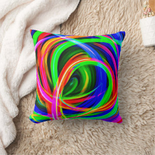 Dynamische Neon Abstrakt Hues Kissen