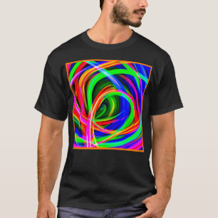Dynamische Neon Abstrakt Hues T-Shirt