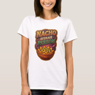 Dynamische Orange NACHO DURCHSCHNITTSMENSCH Text D T-Shirt