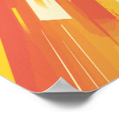 Dynamische Orange- und Gelbstreifen Poster (Ecke)