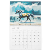 Dynamische Pferde – Moderner Kunstkalender Kalender (Mär 2027)