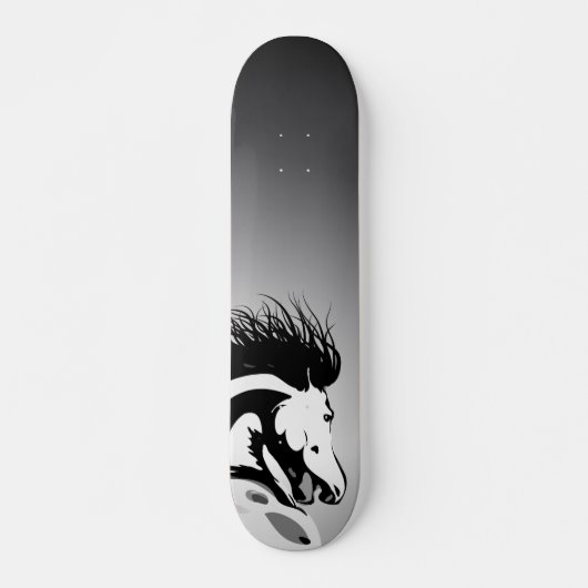 dynamische Pferdeillustration Skateboard (Vorne)