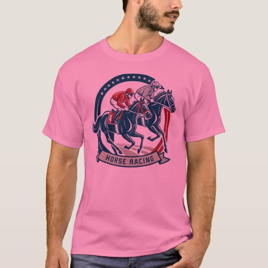 Dynamische Reitillustrierung T-Shirt (Vorderseite)