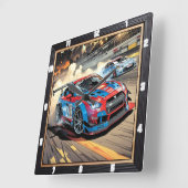 Dynamische Renngeschwindigkeit Quadratische Wanduhr (Winkel)