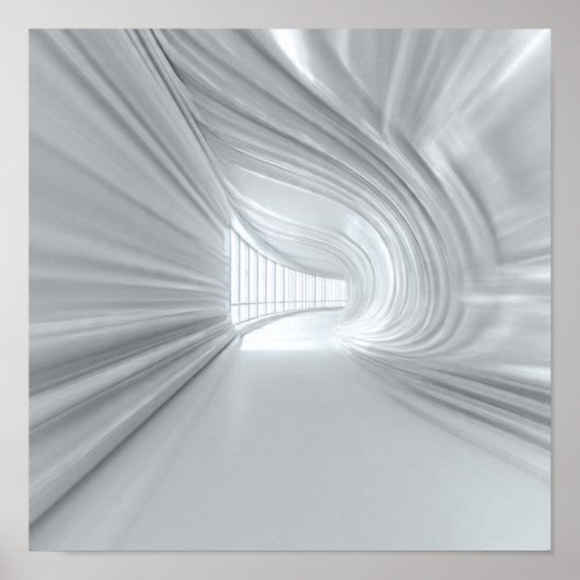 Dynamische Rippling Tunnel optische Illusion Art Poster (Vorne)