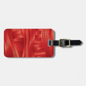 Dynamische rote Muskelstruktur Abstrakt Gepäckanhänger (Vorderseite horizontal)