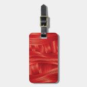 Dynamische rote Muskelstruktur Abstrakt Gepäckanhänger (Vorderseite vertikal)
