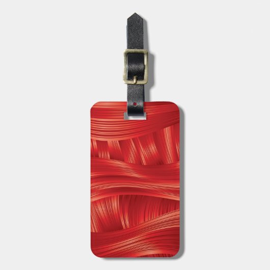 Dynamische rote Muskelstruktur Abstrakt Gepäckanhänger (Vorderseite vertikal)
