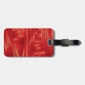 Dynamische rote Muskelstruktur Abstrakt Gepäckanhänger (Rückseite horizontal)