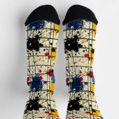Dynamische Socken mit moderner abstrakter Malerei  (Oben)