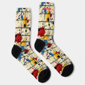 Dynamische Socken mit moderner abstrakter Malerei  (Rechts)