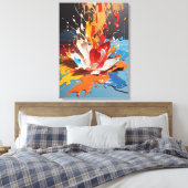 Dynamische Splint abstrakte Wandkunst Leinwanddruck (Insitu (Schlafzimmer))