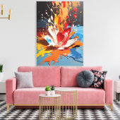 Dynamische Splint abstrakte Wandkunst Leinwanddruck (Insitu (Wohnzimmer))