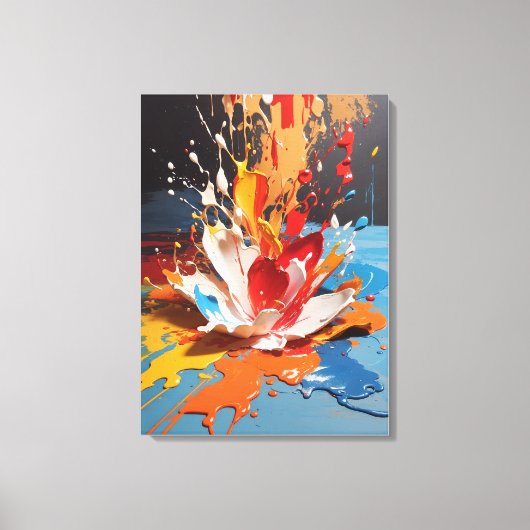 Dynamische Splint abstrakte Wandkunst Leinwanddruck (Vorderseite)