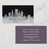 Dynamische Stadt-Wolkenkratzer-Architektur Visitenkarte (Vorne/Hinten)