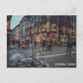 Dynamische Straßenansicht von Stockholm, Schweden Postkarte