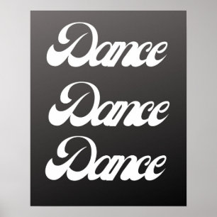 Dynamische Tanztypografie - Motivierend Wall Art Poster
