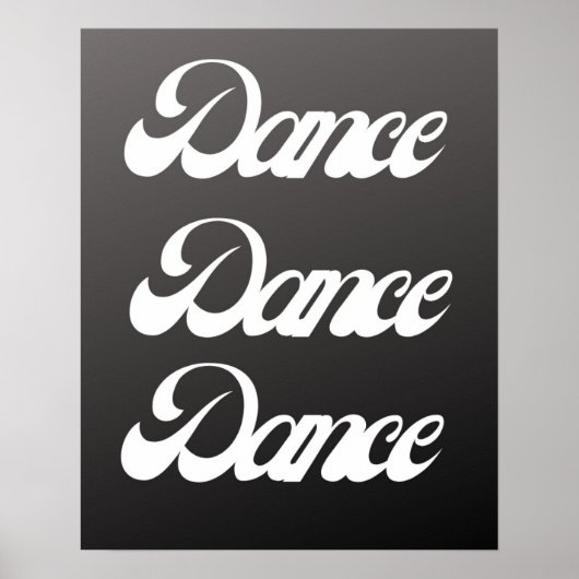 Dynamische Tanztypografie - Motivierend Wall Art Poster (Vorne)