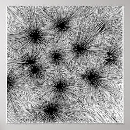Dynamische Tintenspritzer Abstract Coloring Seite  Poster