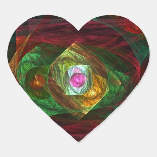Dynamische Verbindungen Abstrakt Art Heart Sticker