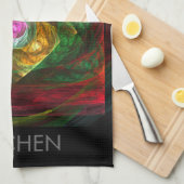 Dynamische Verbindungen Abstrakt Art Küchentuch (Viertel Falte)