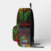Dynamische Verbindungen Abstrakte Kunst Bedruckter Rucksack (Rechts)