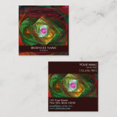 Dynamische Verbindungen Abstrakte Kunst Beruflich Quadratische Visitenkarte (Vorne/Hinten)