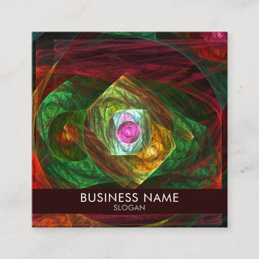 Dynamische Verbindungen Abstrakte Kunst Beruflich Quadratische Visitenkarte (Vorderseite)