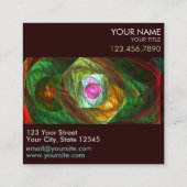 Dynamische Verbindungen Abstrakte Kunst Beruflich Quadratische Visitenkarte (Rückseite)