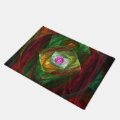 Dynamische Verbindungen Abstrakte Kunst Fußmatte (Schrägansicht)