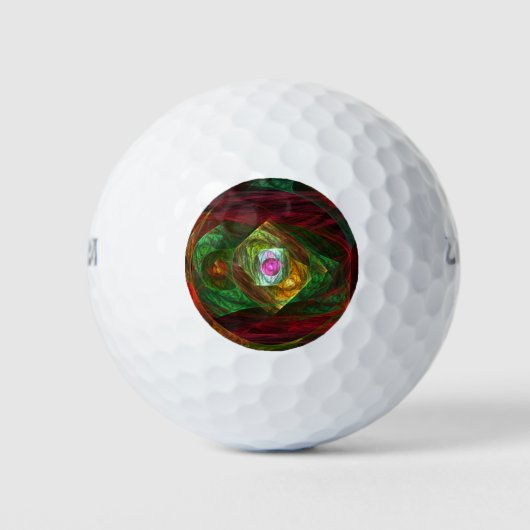 Dynamische Verbindungen Abstrakte Kunst Golfball (Vorderseite)