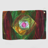 Dynamische Verbindungen Abstrakte Kunst Golfhandtuch (Horizontal)