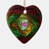 Dynamische Verbindungen Abstrakte Kunst Herzdekora Keramikornament (Rechts)