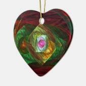 Dynamische Verbindungen Abstrakte Kunst Herzdekora Keramikornament (Links)