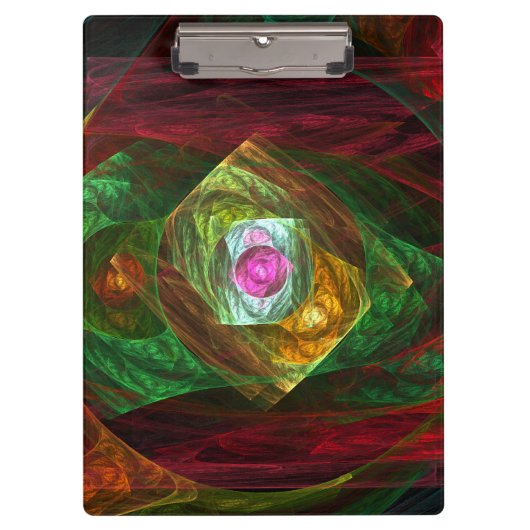 Dynamische Verbindungen Abstrakte Kunst Klemmbrett (Vorderseite)