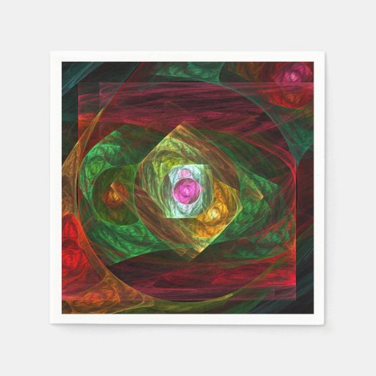 Dynamische Verbindungen Abstrakte Kunst Serviette (Vorderseite)