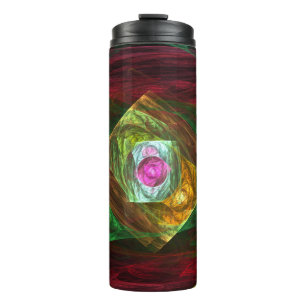 Dynamische Verbindungen Abstrakte Kunst Thermosbecher