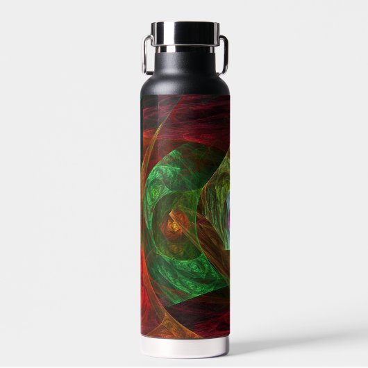 Dynamische Verbindungen Abstrakte Kunst Trinkflasche (Vorne)