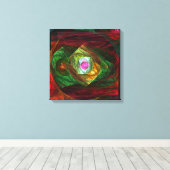 Dynamische Verbindungen Abstrakte Quad-Canvas-Druc Leinwanddruck (Insitu (Holzboden))