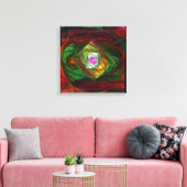 Dynamische Verbindungen Abstrakte Quad-Canvas-Druc Leinwanddruck (Insitu (Wohnzimmer))